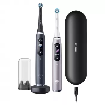 Escova de dentes rotativa-oscilante Oral-B iO 80363731 preto prateado adulto cuidados gengivas sensível branqueamento