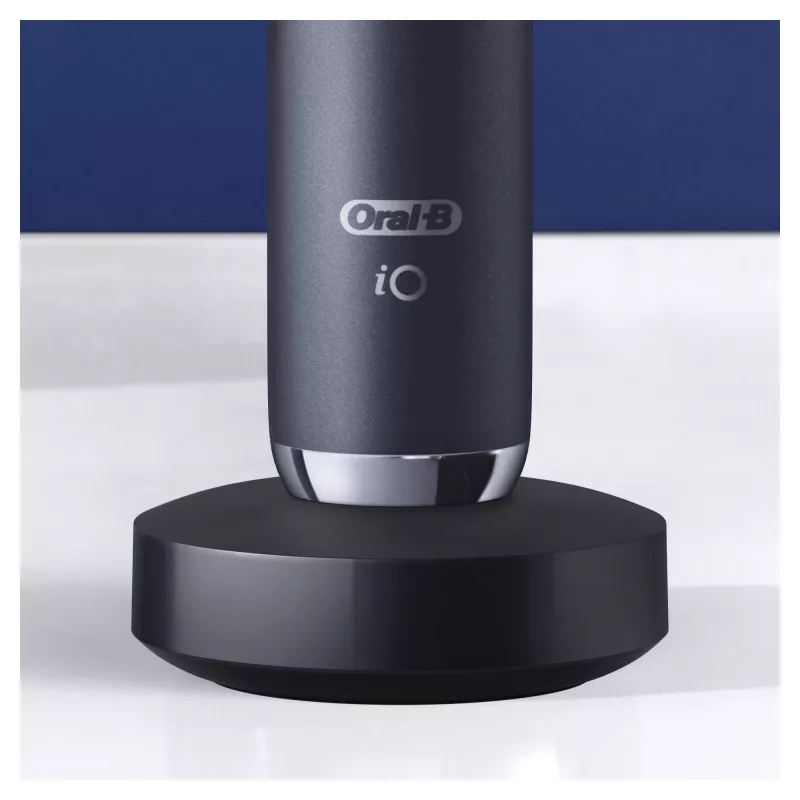 Escova de dentes rotativa-oscilante Oral-B iO 80363731 preto prateado adulto cuidados gengivas sensível branqueamento