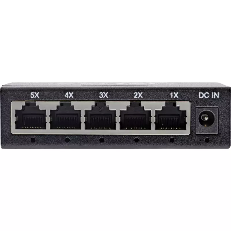 Switch de rede Gigabit InLine 5 portas, 1 Gb/s, desktop, caixa metálica, sem ventoinha
