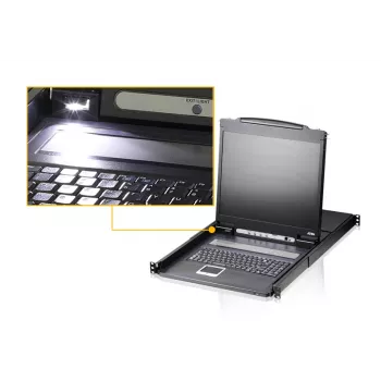 KVM-Switch ATEN CL1308N para rack preto PS/2 USB VGA 1U