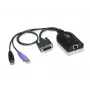 Cabo adaptador KVM ATEN USB - DVI para Cat5e/6 (módulo CPU), USB, USB, DVI-D, preto, roxo, RJ-45, 1 x RJ-45
