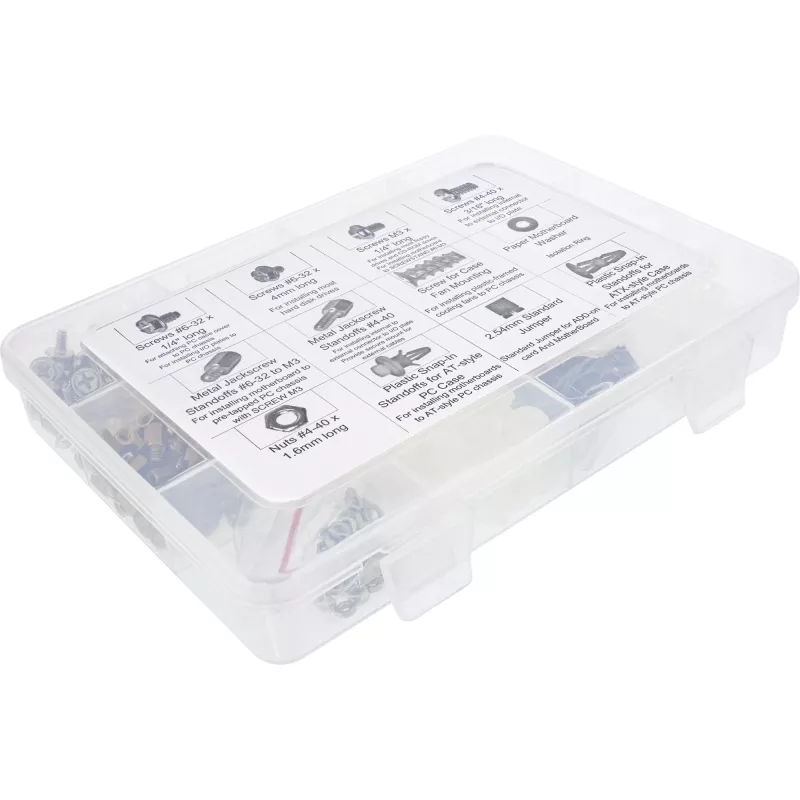Conjunto de parafusos para PC/servidor InLine em estojo com 550 unid. no total