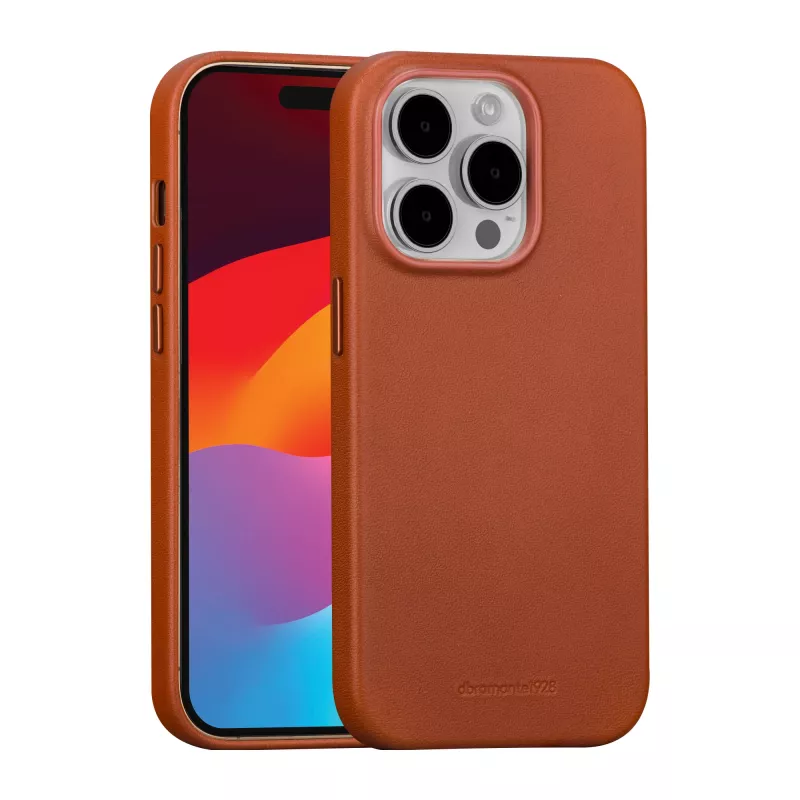 Capa dbramante1928 Roskilde iPhone 15 Pro Tan Monochromatic Red