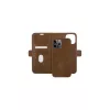 dbramante1928 Lynge LY61GT001181 capa flip para Apple iPhone 12/12 Pro, em pele granulada, castanho-claro