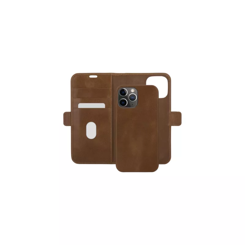 dbramante1928 Lynge LY61GT001181 capa flip para Apple iPhone 12/12 Pro, em pele granulada, castanho-claro