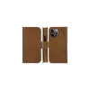 dbramante1928 Lynge LY61GT001181 capa flip para Apple iPhone 12/12 Pro, em pele granulada, castanho-claro