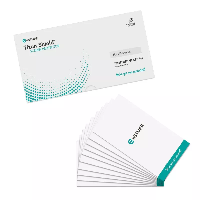 eSTUFF ES501401-10BULK Proteção de ecrã para telemóvel/Proteção de ecrã para a parte traseira Transparente para Apple 1 unid.