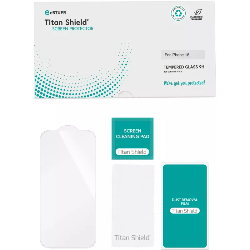 eSTUFF ES501432-10BULK Proteção de ecrã/parte traseira para telemóvel Proteção de ecrã transparente para Apple 10 unid.
