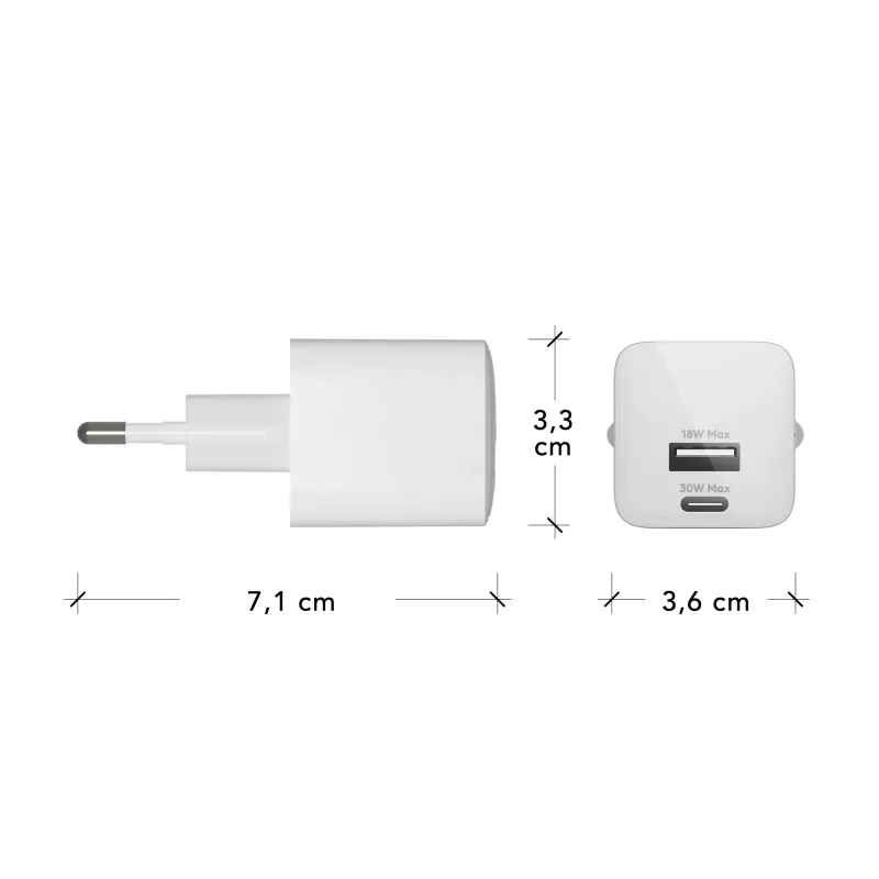 dbramante1928 re-charge Pro - carregador de parede UE USBC30W+USBA18W-W