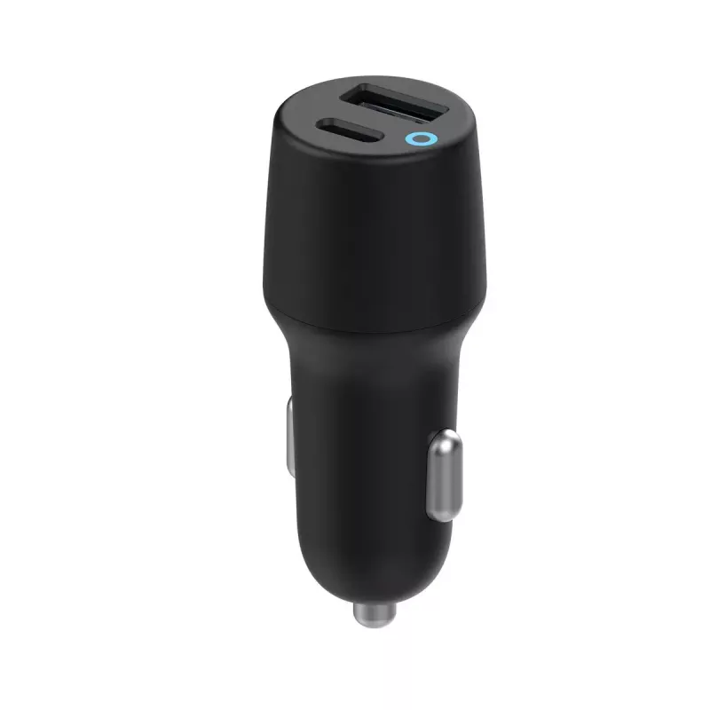 Carregador móvel eSTUFF ES631031 para telemóveis preto isqueiro carregamento rápido automóvel