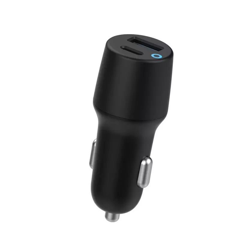 Carregador móvel eSTUFF ES631031 para telemóveis preto isqueiro carregamento rápido automóvel
