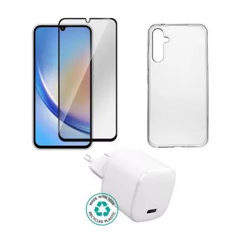 Carregador eSTUFF ES-KIT-SAMGALA34 para dispositivos móveis interior AC transparente branco USB Type-C