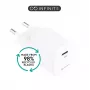 Carregador móvel eSTUFF ES637025-BULK smartphone branco AC carregamento rápido interior