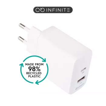 Carregador eSTUFF ES637031-BULK para dispositivos móveis smartphone branco AC carregamento rápido interior