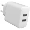 Carregador de interior eSTUFF ES637005 smartphone branco 2 portas USB 5V