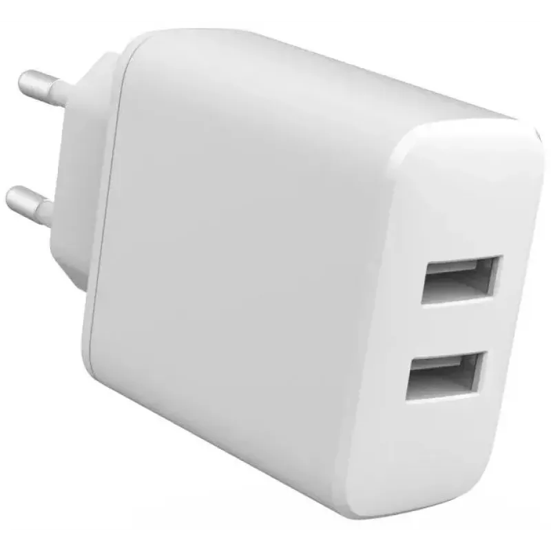 Carregador de interior eSTUFF ES637005 smartphone branco 2 portas USB 5V