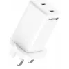 Carregador AC SANDBERG Dual USB-C PD65W UK 441-62 — dual USB-C PD 65W, ficha UK