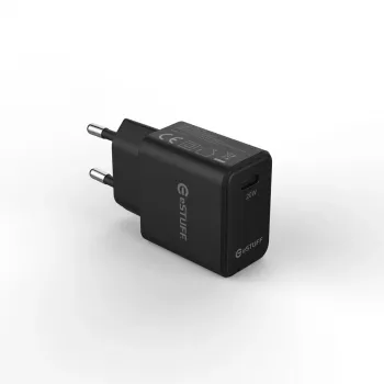 Carregador USB-C eSTUFF ES635029-BULK EU PD 20W, preto