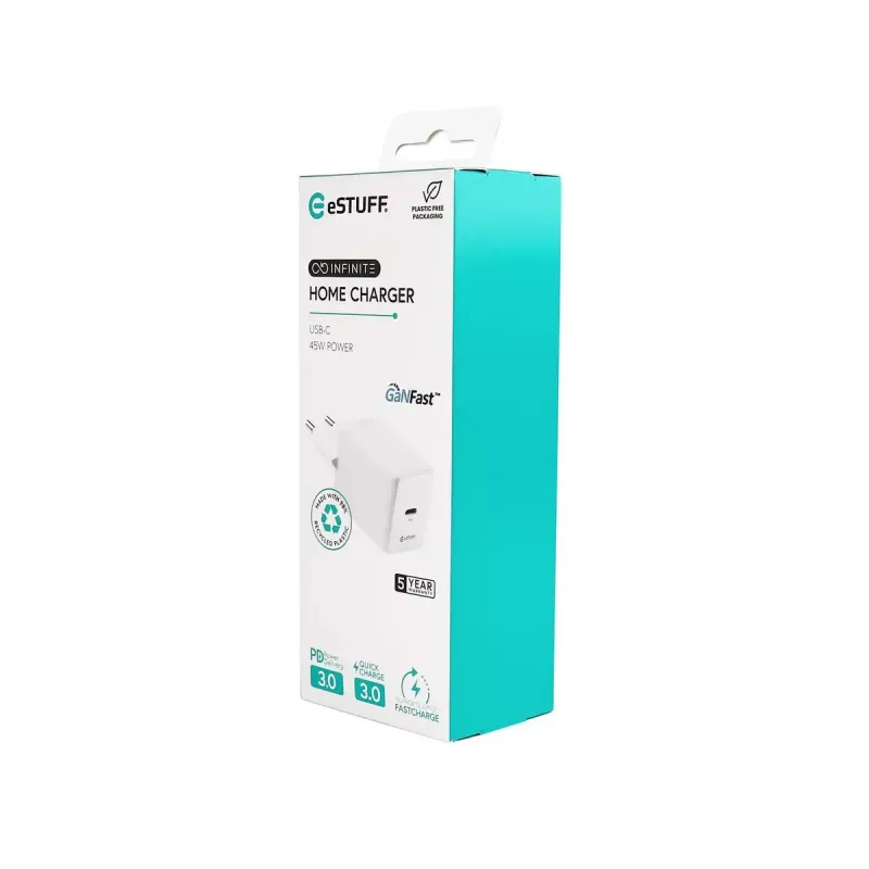 Carregador USB-C eSTUFF INFINITE ES637046 EU PD 45W GaN