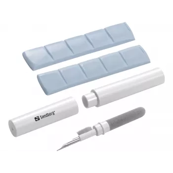 Kit de limpeza Sandberg Cleaning Pen para Airpods cinzento branco