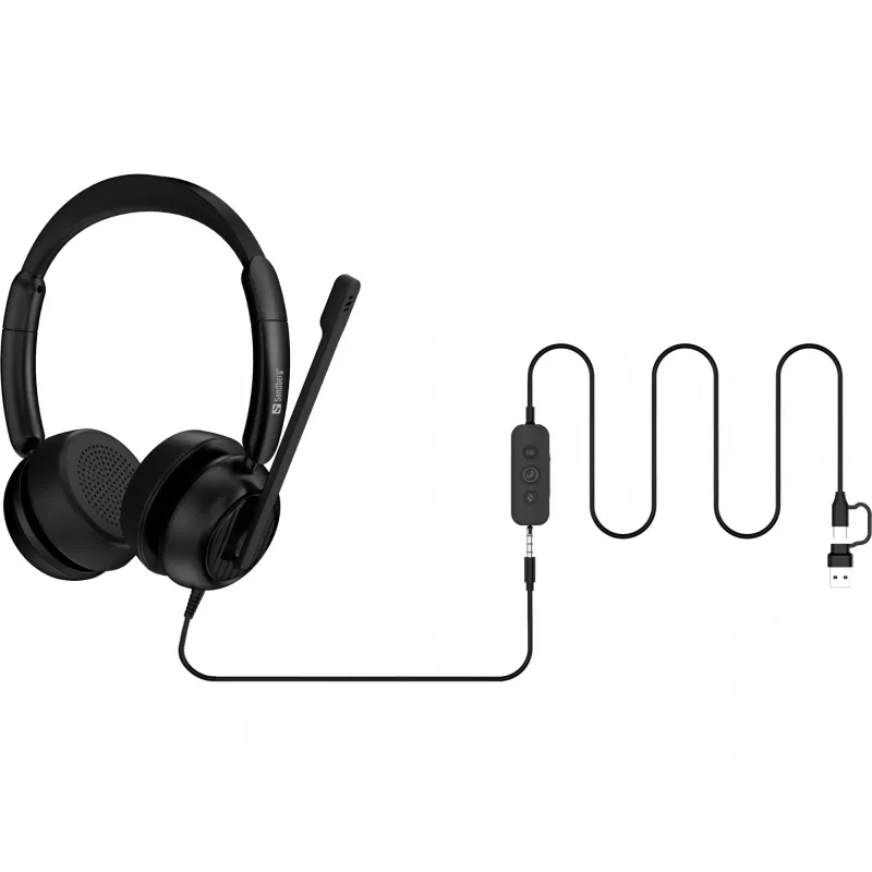 Headset com fios Sandberg 3in1 Office Headset Pro ENC 20-20000 Hz