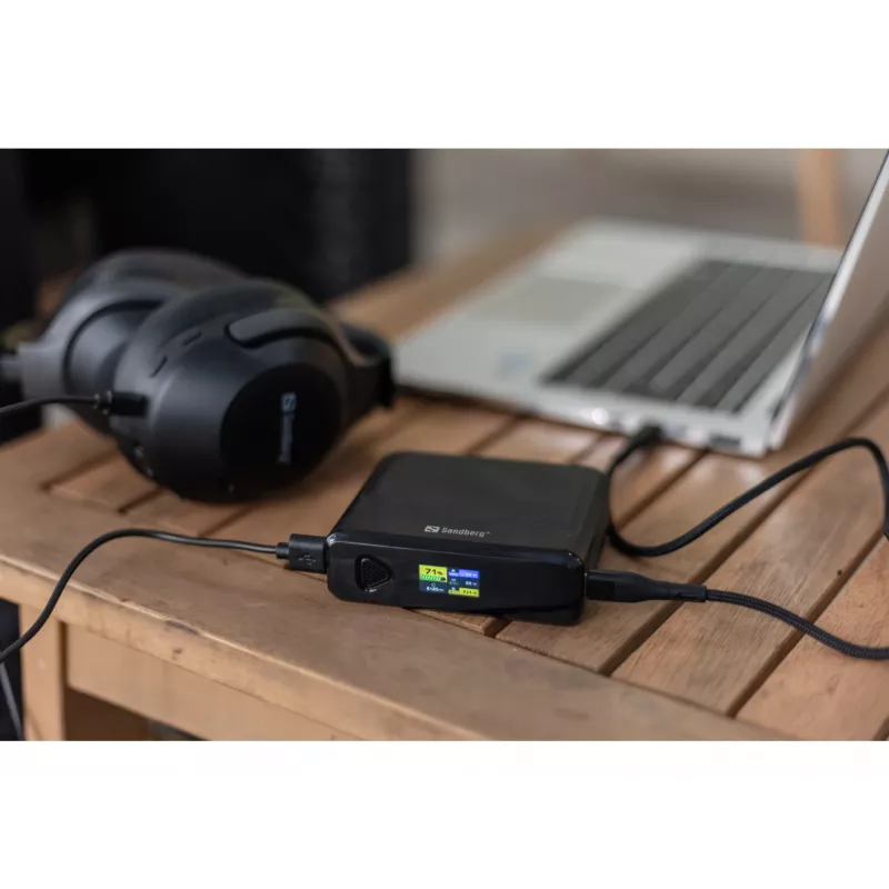 Carregador portátil Sandberg Travel Powerbank 20000 PD100W, 20000 mAh