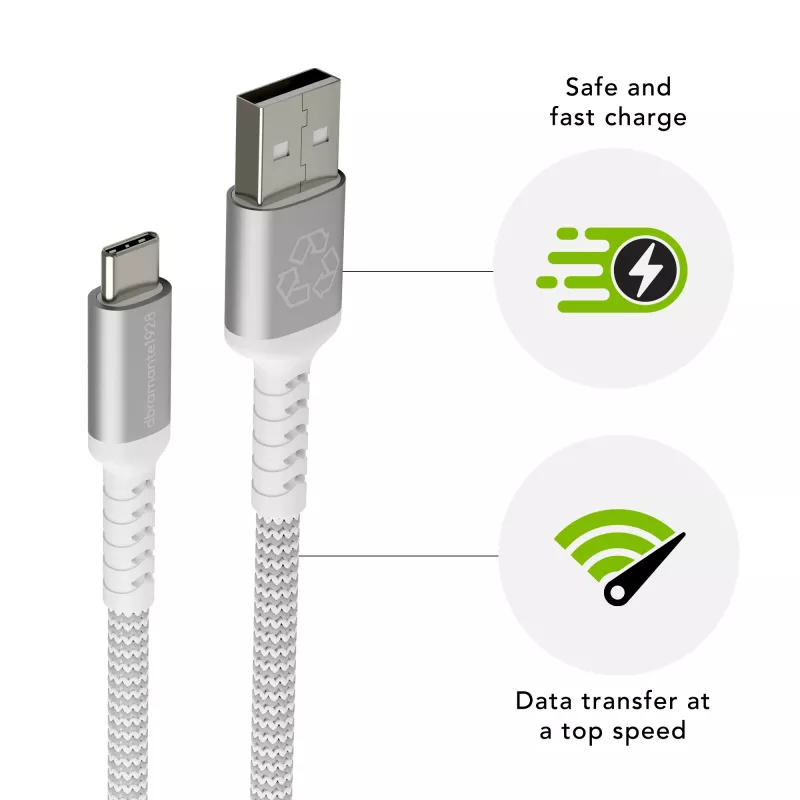 dbramante1928 re-charge Pro - cabo BRD 1,2 m USB-A para USB-C -W