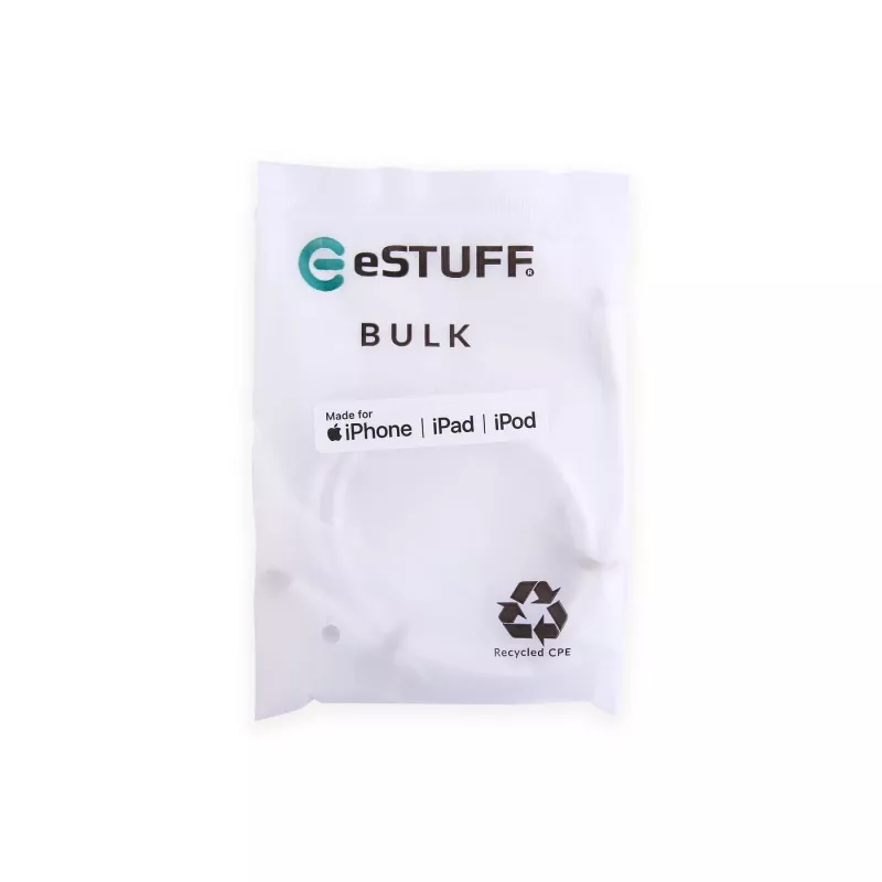 Cabo Lightning eSTUFF ES602170-BULK 1 m branco USB-C 2,4A