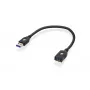 Cabo USB IOGEAR G2LU3AMF USB 3.2 Gen 1 0,3 m USB A preto