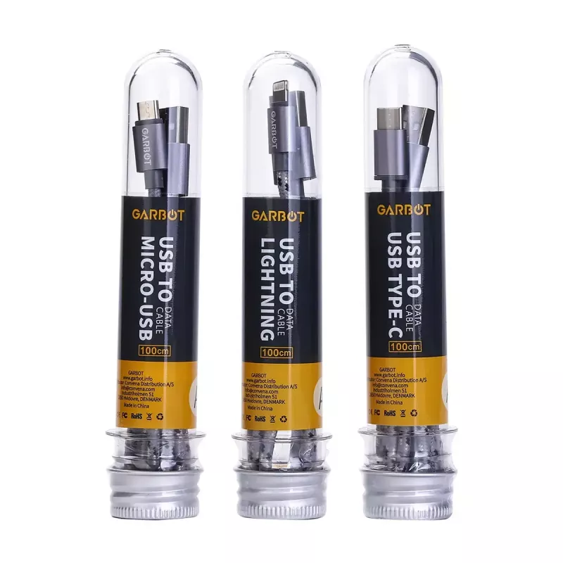 Cabo USB Garbot C-05-10195 1 m USB A Micro-USB B prateado