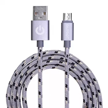 Cabo USB Garbot C-05-10195 1 m USB A Micro-USB B prateado