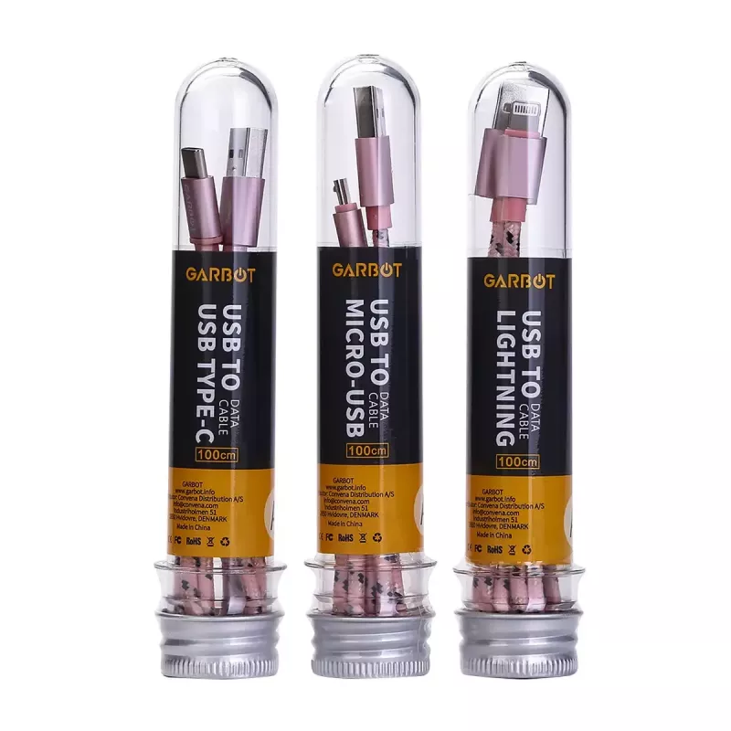 Cabo USB Garbot C-05-10196 1 m USB A Micro-USB B rosa