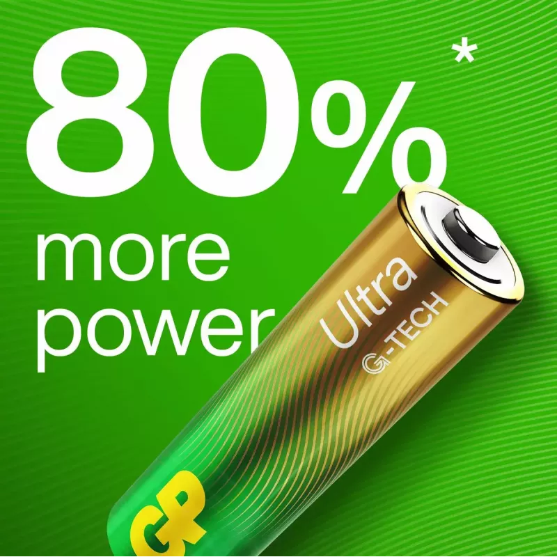 Pilha GP Batteries Ultra Alkaline GP15AU AA LR06 alcalina 10 anos de validade