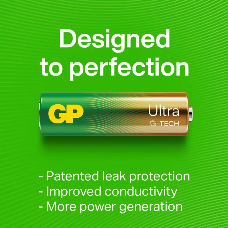 Pilha GP Batteries Ultra Alkaline GP15AU AA LR06 alcalina 10 anos de validade