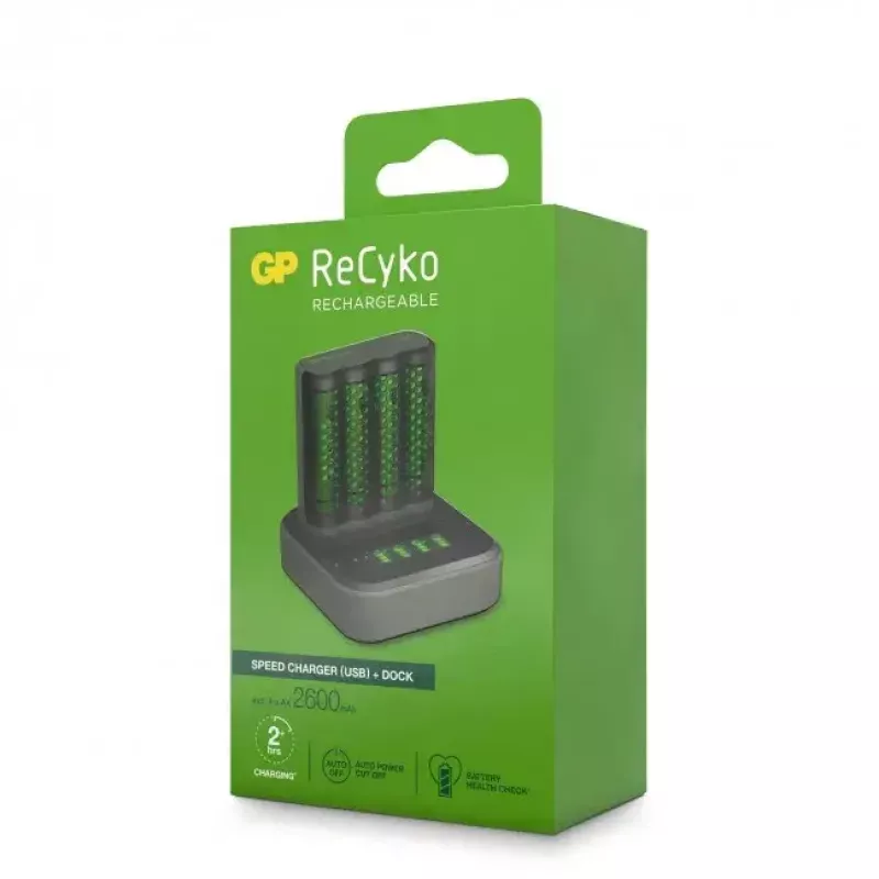 Carregador de baterias GP Batteries ReCyko M451 USB NiMH AA AAA