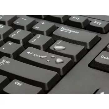 Teclado com fios Kensington KB100 EQ tamanho completo USB membrana QWERTY preto