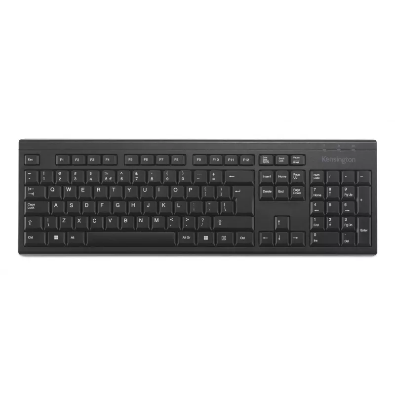 Kensington K75561WW KB150 EQ teclado sem fios, tamanho completo, 2,4 GHz, QWERTY US International, preto