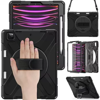 Capa para tablet eSTUFF ES683251-BULK preta para iPad 12.9 2018-2022 design leve