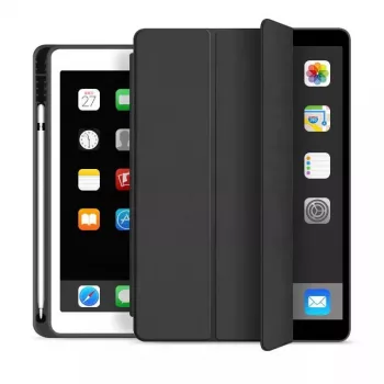 Estojo para caneta eSTUFF SEATTLE iPad 9.7 2018/2017 – pele PU preta