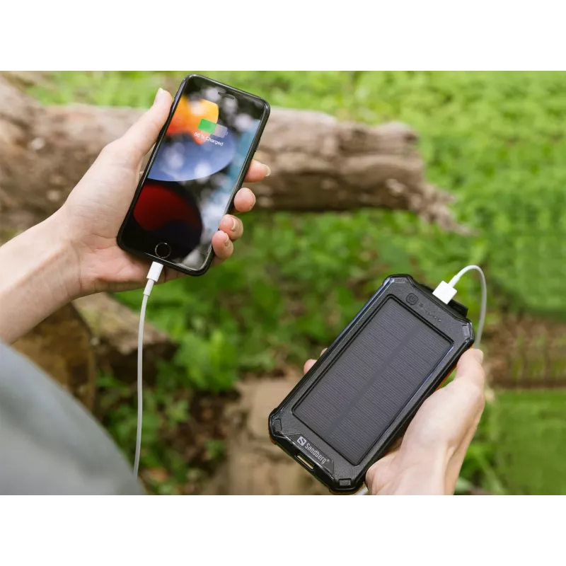 Powerbank Sandberg 3em1 Solar 10000 10000 mAh 2A preta