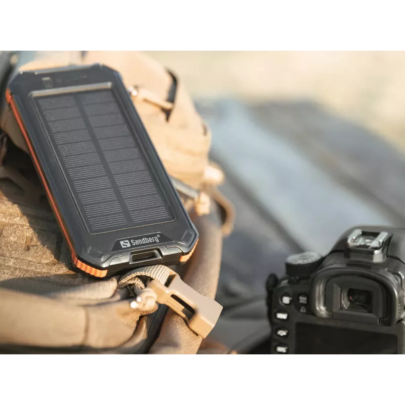 Powerbank Sandberg 3em1 Solar 10000 10000 mAh 2A preta