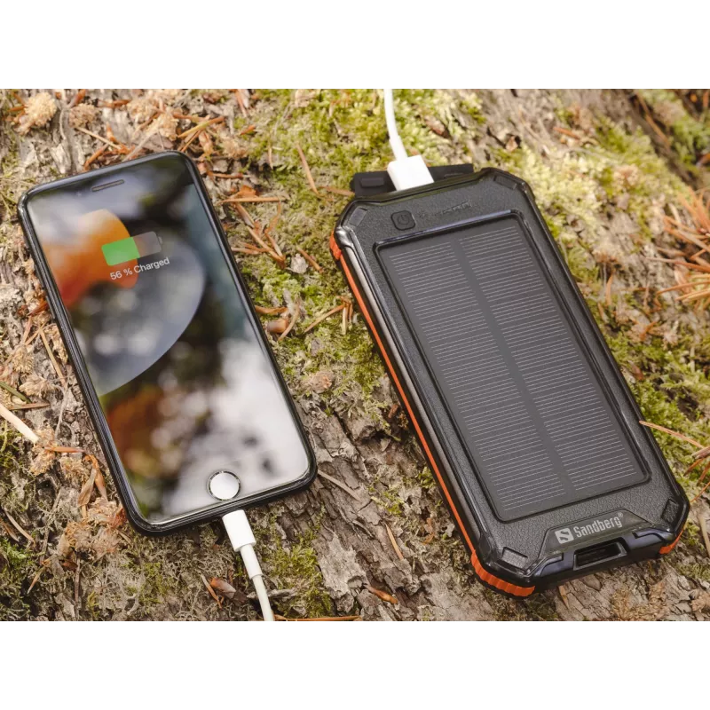 Powerbank Sandberg 3em1 Solar 10000 10000 mAh 2A preta
