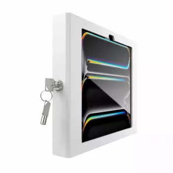 Suporte de segurança para montagem na parede para iPad Pro 11 polegadas — Maclocks Compulocks Apex para M4 e M5, branco, inclui 2 chaves