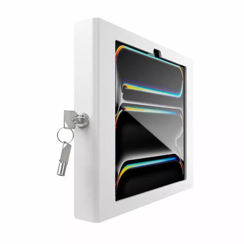 Suporte de segurança para montagem na parede para iPad Pro 11 polegadas — Maclocks Compulocks Apex para M4 e M5, branco, inclui 2 chaves
