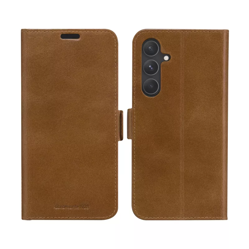 Capa tipo carteira dbramante1928 Galaxy A55 5G Tan 3 compartimentos para cartões