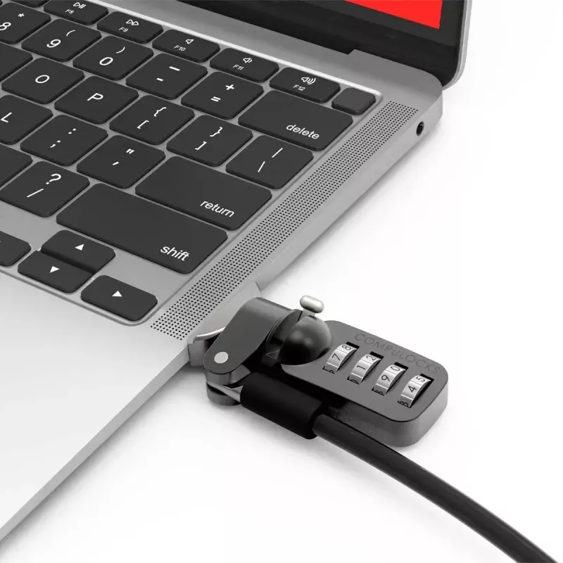 Compulocks Ledge para MacBook Air 13 polegadas M2 e M3 com fechadura de combinação prateado