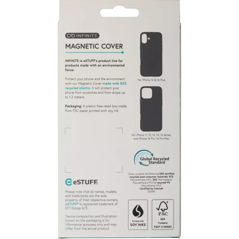 eSTUFF ES67160024 Capa para telemóvel 15,5 cm (6,1 polegadas) castanho