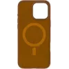 eSTUFF INFINITE VENICE capa magnética de pele para iPhone 16 Pro, castanha
