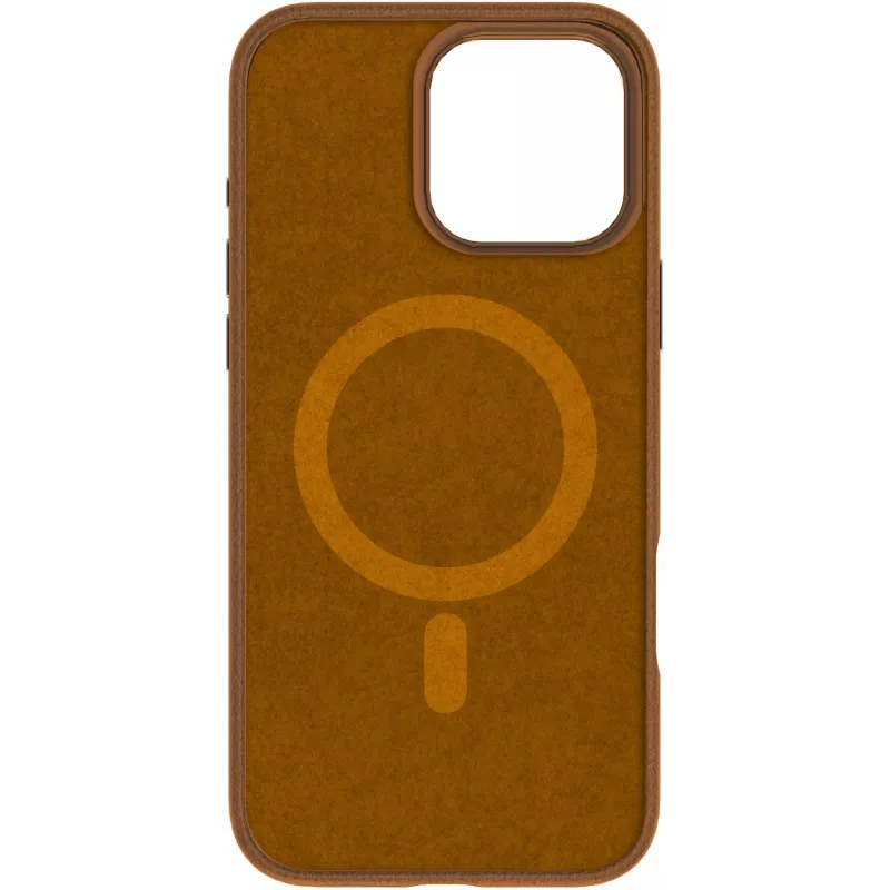 eSTUFF INFINITE VENICE capa magnética de pele para iPhone 16 Pro, castanha