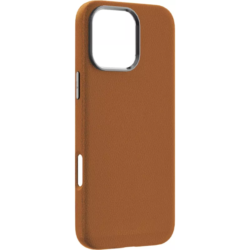 eSTUFF INFINITE VENICE capa magnética de pele para iPhone 16 Pro, castanha